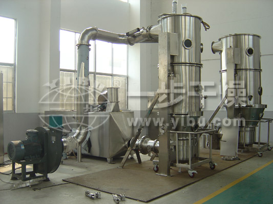 FL沸騰制粒機試車現(xiàn)場